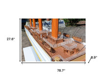 Load image into Gallery viewer, Hand Painted Model Boat (624250) - Light Brown / White