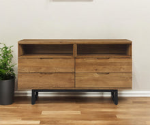 Load image into Gallery viewer, Solid Wood Four Drawer Double Dresser - Brown