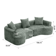 Load image into Gallery viewer, Modern Style Ultra Smooth Curved Sofa With 3 Pillows