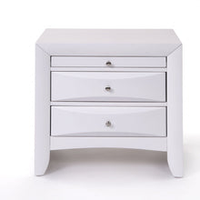 Load image into Gallery viewer, Elegant 3 Drawer Nightstand - White