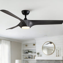 Load image into Gallery viewer, Reversible Quiet Motor Ceiling Fan Light With ABS Blades - Black / Gray