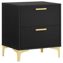 Load image into Gallery viewer, 2 Drawer Rectangular Nightstand - Black