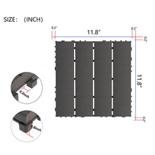 Load image into Gallery viewer, Plastic Interlocking 44 Pack Patio Deck Tiles, Square Waterproof Outdoor All Weather Use