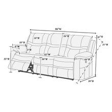 Load image into Gallery viewer, Modern Contemporary Power Reclining Sofa With USB Port