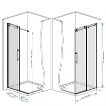 Load image into Gallery viewer, Frameless Shower Door, Smooth Sliding Tracks