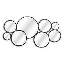 Load image into Gallery viewer, Metal Round Cojoined Accent Mirrors (Set of 8) - Black