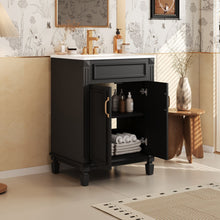 Load image into Gallery viewer, Bathroom Vanity With Top Sink, Cabinet With 2 Soft Closing Doors