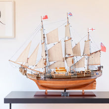 Load image into Gallery viewer, Hand Painted HMS Bounty 1787 Model Boat - Brown