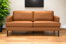 Load image into Gallery viewer, Polyester Sofa With Black Legs - Brown