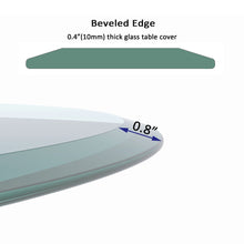 Load image into Gallery viewer, 30" Round Tempered Glass Table Top Clear Glass 2 / 5" Thick Beveled Polished Edge - Transparent