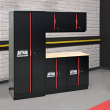 Load image into Gallery viewer, Steel Filing Cabinet With Compartments For Office Use, Storage, File Storage, Archives, And High And Low Cabinets - Black / Red