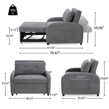 Load image into Gallery viewer, 3 In 1 Convertible Sleeper Sofa Bed For Living Room