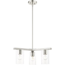 Load image into Gallery viewer, 17" 3-Light Dimmable Chandelier With Shades - Nickel