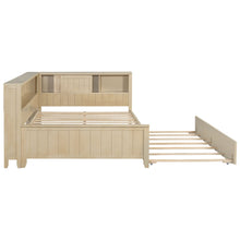 Load image into Gallery viewer, Full Size Daybed With Storage Shelves And Trundle - Ancient White