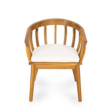 Load image into Gallery viewer, Klismos - Dining Armchair (Set of 2) - Teak / Beige