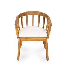 Load image into Gallery viewer, Klismos - Dining Armchair (Set of 2) - Teak / Beige