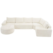 Load image into Gallery viewer, Modular Cloud Sectional Sofa Set, U-Shaped Upholstered Couch With Deep Seat