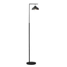 Load image into Gallery viewer, LED Arc Floor Lamp With Black Metal Bowl Shade - Black