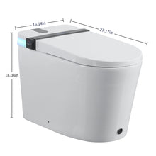 Load image into Gallery viewer, Smart Toilet With Bidet Seat Built In, Auto Open / Close Seat, Foot Sensor, LED Display - White