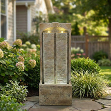 Load image into Gallery viewer, Modern Outdoor Water Fountain With LED Lights