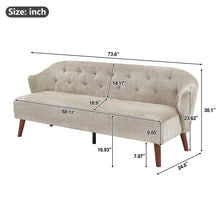 Load image into Gallery viewer, 3 Seater Tufted Upholstered Couch Comfy Living Room Sofa