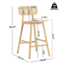 Load image into Gallery viewer, Bari - Indoor Wood Barstool (Set of 2)