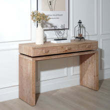 Load image into Gallery viewer, Rustic Wood Console Table With 3 Drawers Entryway Table For Hallway, Foyer, Or Office - Natural / Natural & Light Brown / Natural Wood / Natural Wood Wash / Natural / Rustic