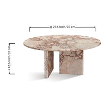 Load image into Gallery viewer, Diamond - Marble Coffee Table With Polished Surface For Living Room - Pink