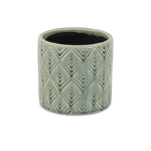 Load image into Gallery viewer, Geometric Round Pot Planter (487426) - Green
