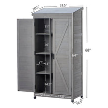 Load image into Gallery viewer, Outdoor Storage Shed With Vertical Tool Cabinet For Backyard