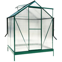 Load image into Gallery viewer, Polycarbonate house, Heavy Duty Outdoor Aluminum Walk-In House Kit With Rain Gutter, Vent And Door For Backyard Garden