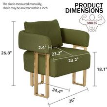 Load image into Gallery viewer, Modern Decorative Chair Teddy Fleece Upholstered And Metal Foot