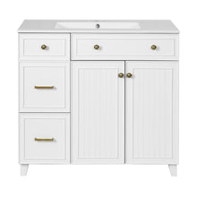 Load image into Gallery viewer, Bathroom Vanity With Sink, Soft Close Doors, Adjustable Shelves