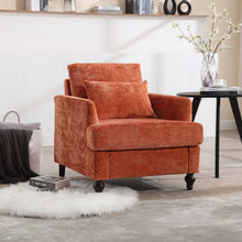 Load image into Gallery viewer, Modern Mid Century Wood Frame Armchair With Tufted Design