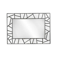 Load image into Gallery viewer, 28" Metal And Glass Mosaic Framed Accent Mirror - Black