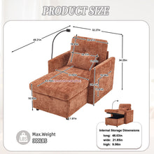 Load image into Gallery viewer, Multifunctional Chenille Recliner Sofa With Storage And Phone Bracket