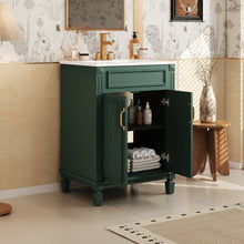Load image into Gallery viewer, Bathroom Vanity With Top Sink, Cabinet With 2 Soft Closing Doors
