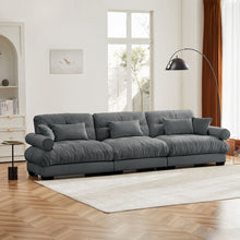 Load image into Gallery viewer, Modern Oversize Sofa With Cloud Like Comfort, Featuring Waist And Throw Pillows