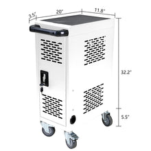Load image into Gallery viewer, 16 Bay Mobile School Charging Cart Station For book, Tablet And Laptop Computer With Power Strip Included