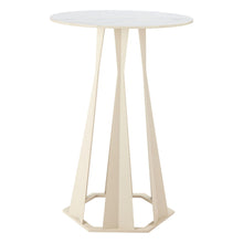 Load image into Gallery viewer, Faux Marble Rounded Bar Table - White