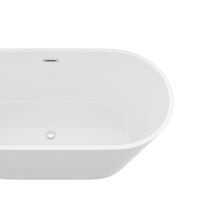 Load image into Gallery viewer, Gloss Freestanding Bathtub With Drain, Stand Alone Soaking Tub