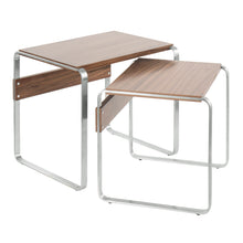 Load image into Gallery viewer, Tea Side Mid-Century Modern Nesting Tables - Walnut