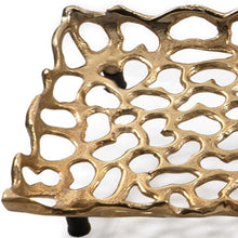 Load image into Gallery viewer, 28" Metal Abstract Tray - Gold