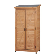 Load image into Gallery viewer, Outdoor Storage Shed With Vertical Tool Cabinet For Backyard