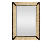 Load image into Gallery viewer, 30" Metal And Bone Inlay Framed Accent Mirror - Brown / Natural