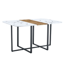 Load image into Gallery viewer, 2 Tone Dining Table For Modern Minimalist And Industrial Styles
