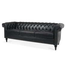 Load image into Gallery viewer, Traditional Square Arm Removable Cushion 3 Seater Sofa