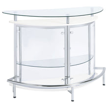 Load image into Gallery viewer, Strick - Freestanding Glass Top Home Bar Wine Cabinet - White