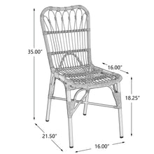 Load image into Gallery viewer, Outdoor Wicker Patio Dining Chairs Set With Durable Frame And Rattan Weave