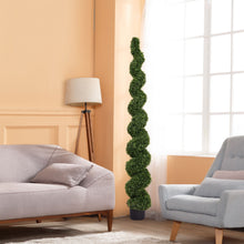Load image into Gallery viewer, Artificial Outdoor UV Resistant Plastic Boxwood Topiary Spiral Tree